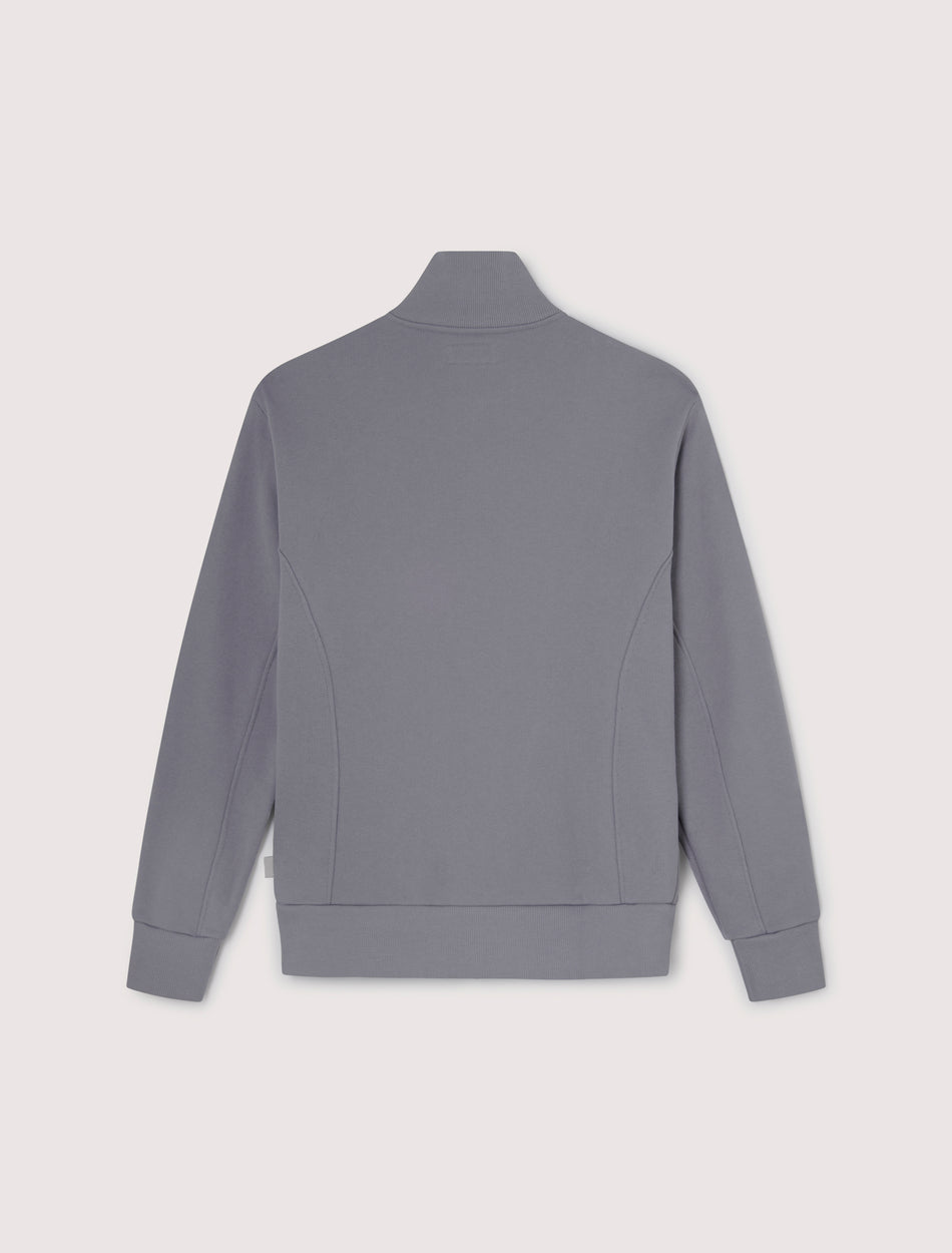 CARRER_SUDADERA SEGRE MOCK NECK ZIP-UP EN GRIS