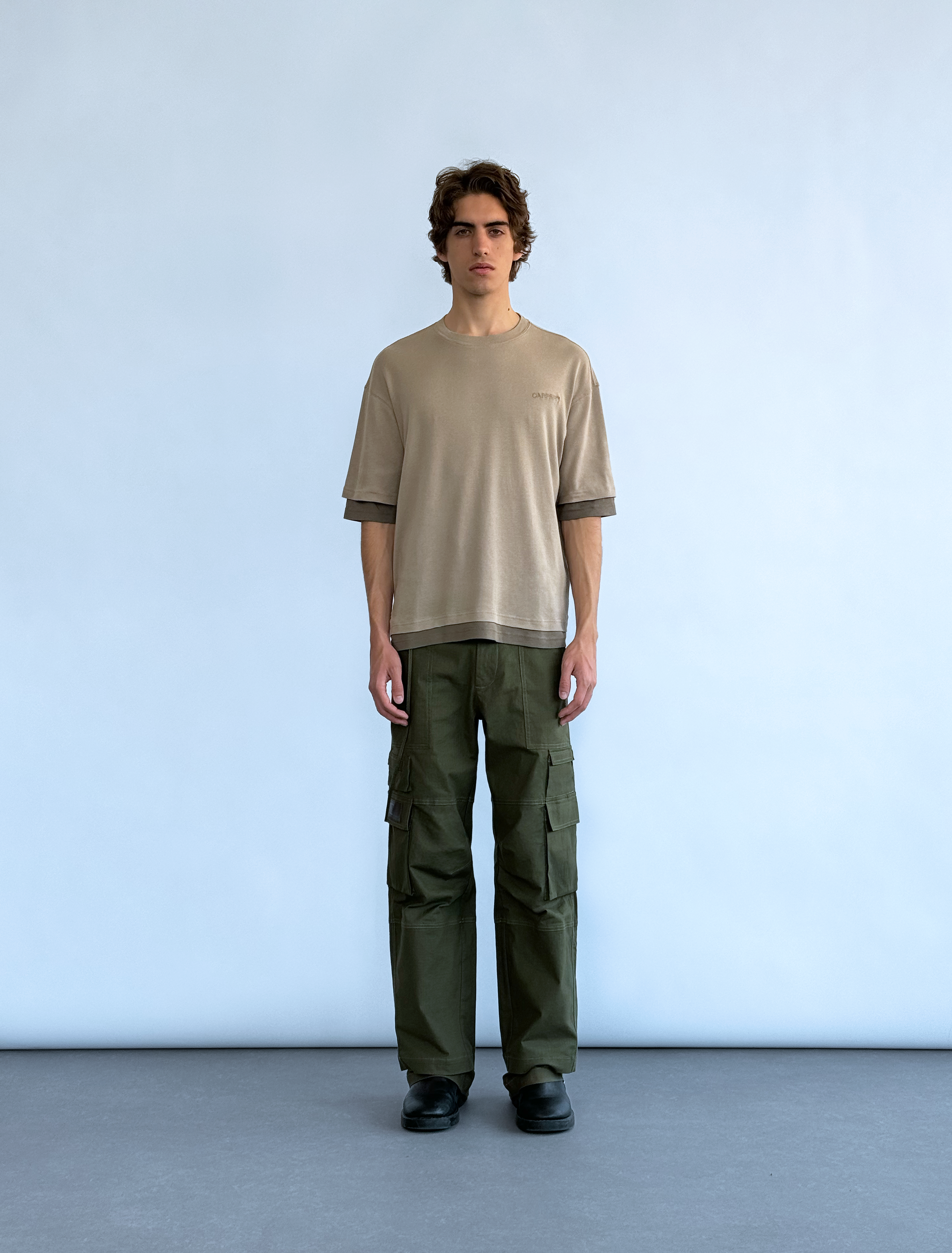 CARRER_CAMISETA DOUBLE HEM EN BEIGE