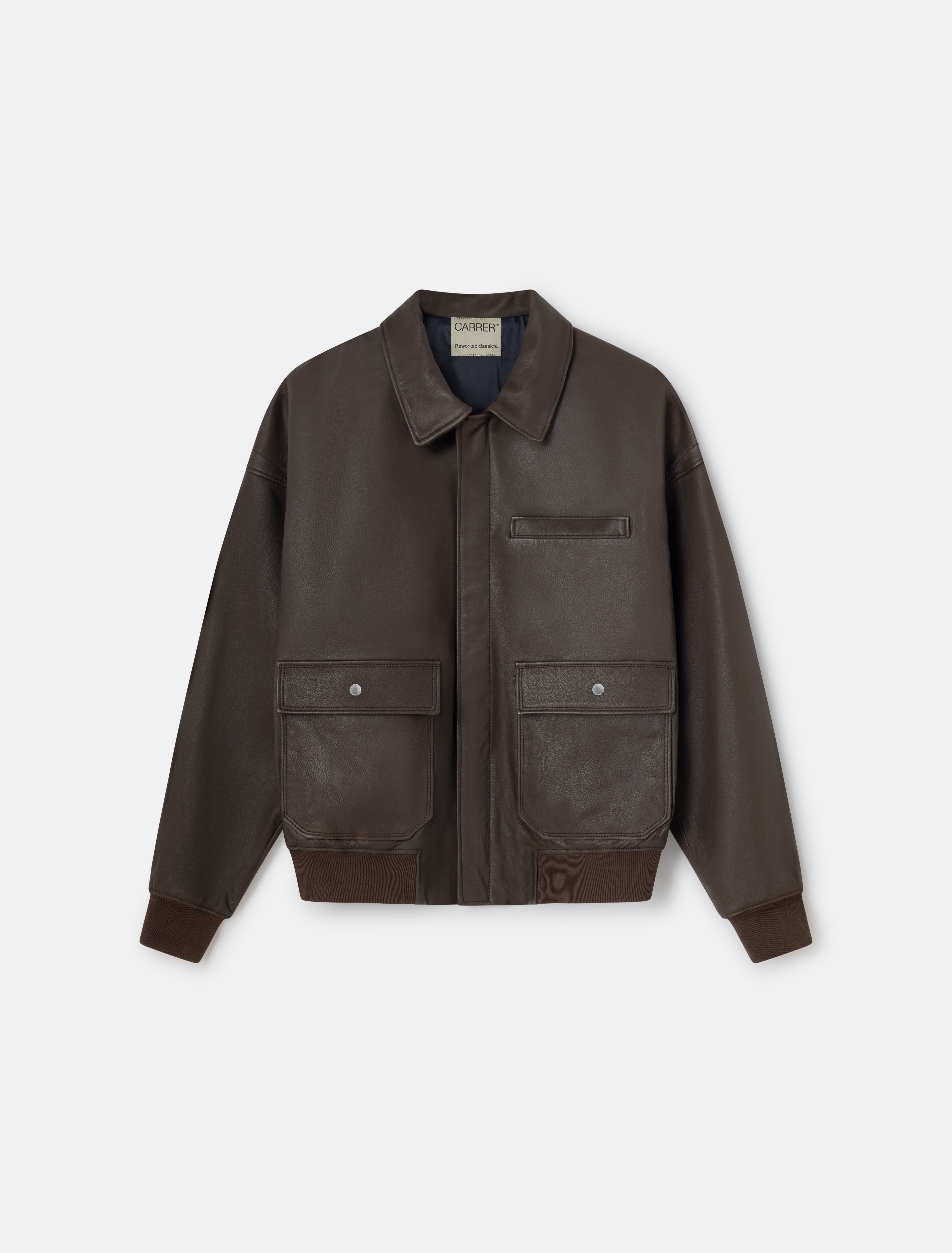 CARRER_CODA LEATHER JACKET IN BROWN