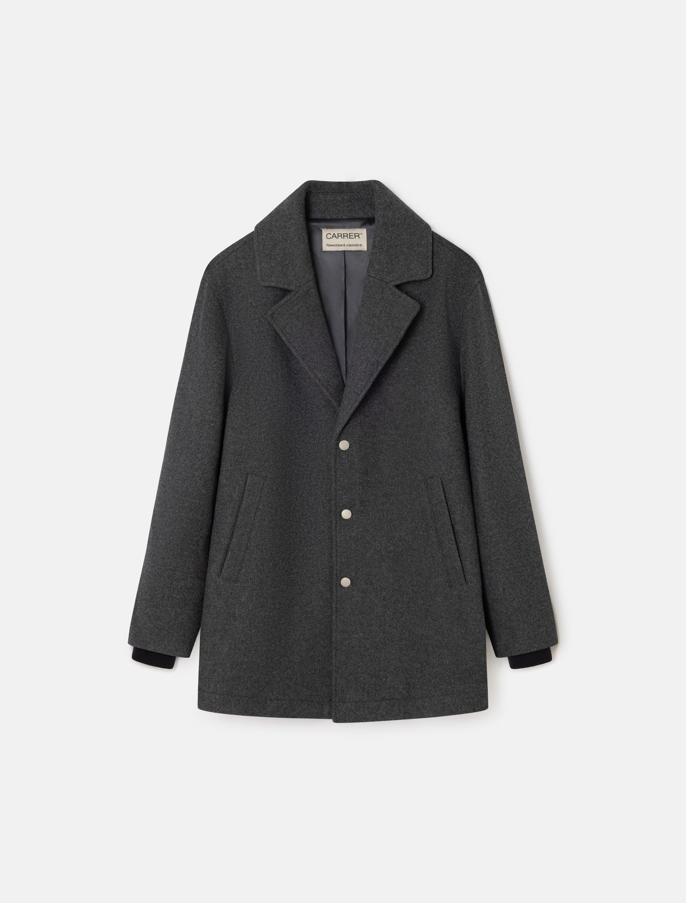 CARRER_QUAY COAT IN GREY MELANGE