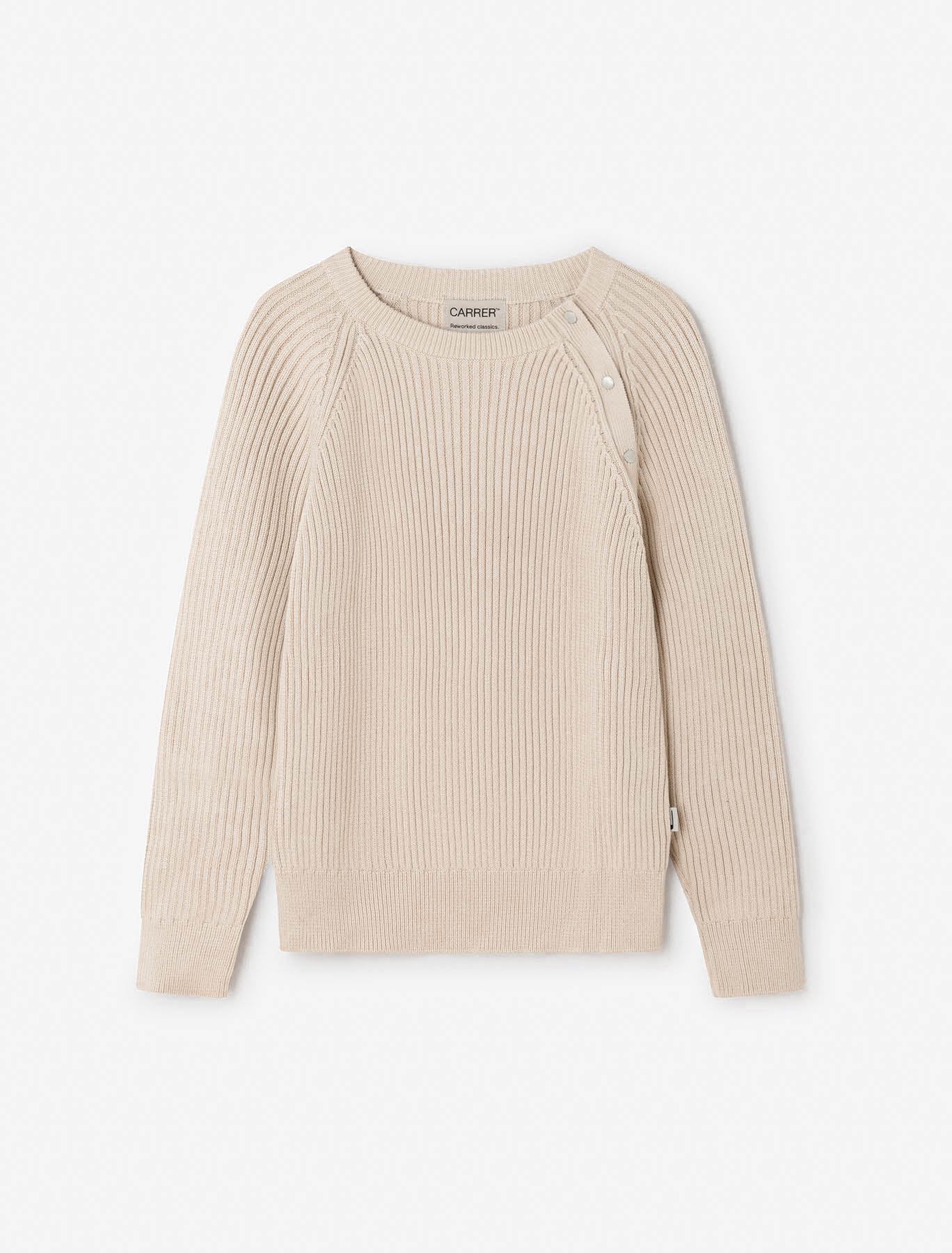 CARRER_PIER SNAP CREWNECK IN ECRU