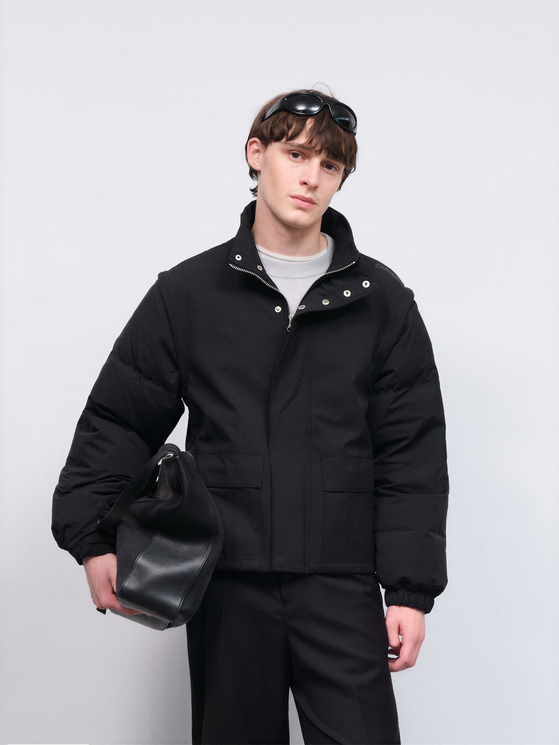 CARRER_REED ZIP-OFF SLEEVE JACKET IN BLACK