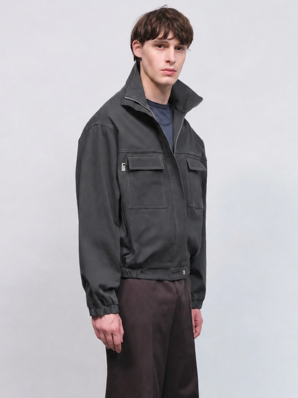 CARRER_BARRAU JACKET IN GREY BLUE