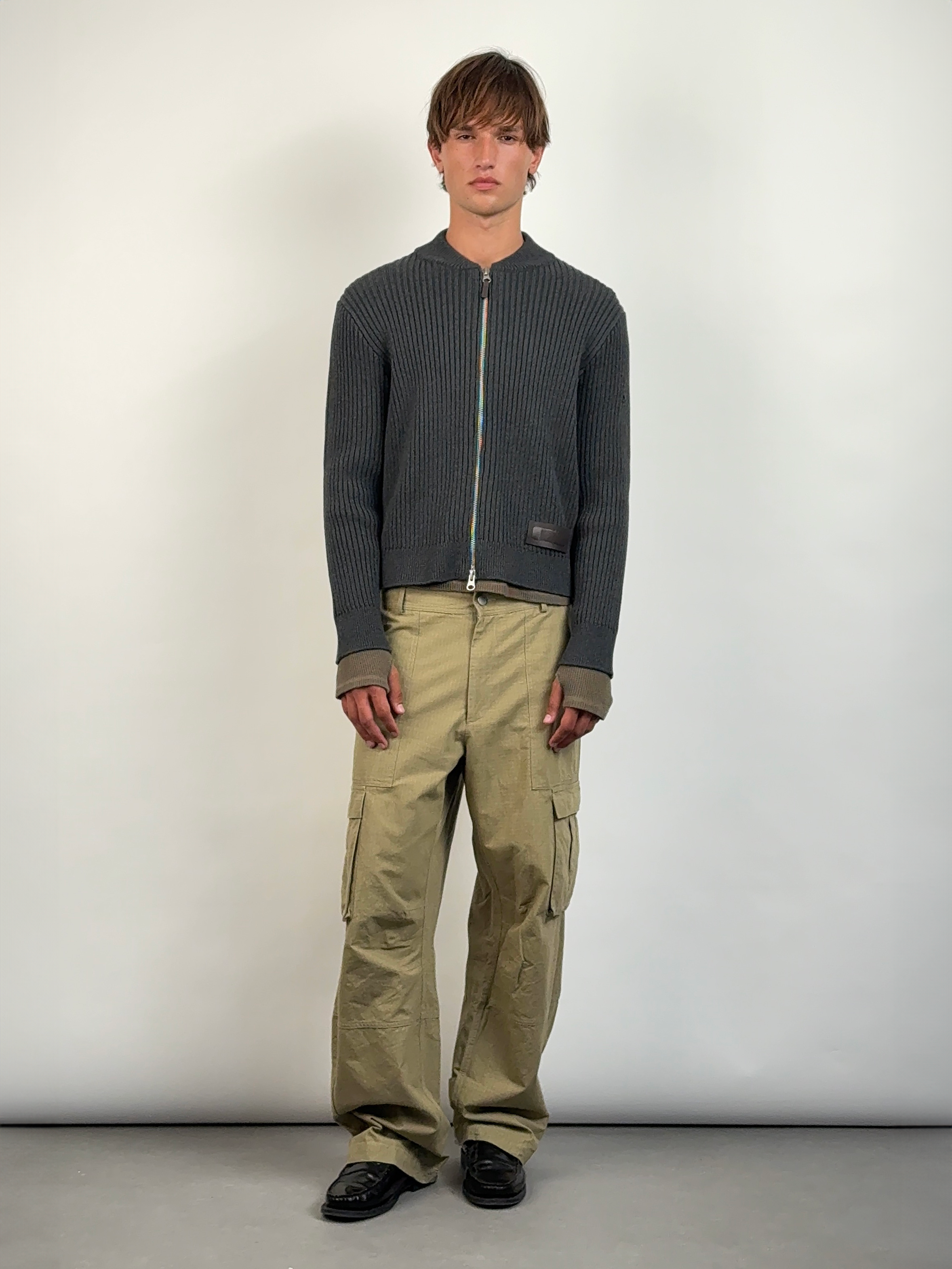 CARRER_ASH KNIT BOMBER IN GREY