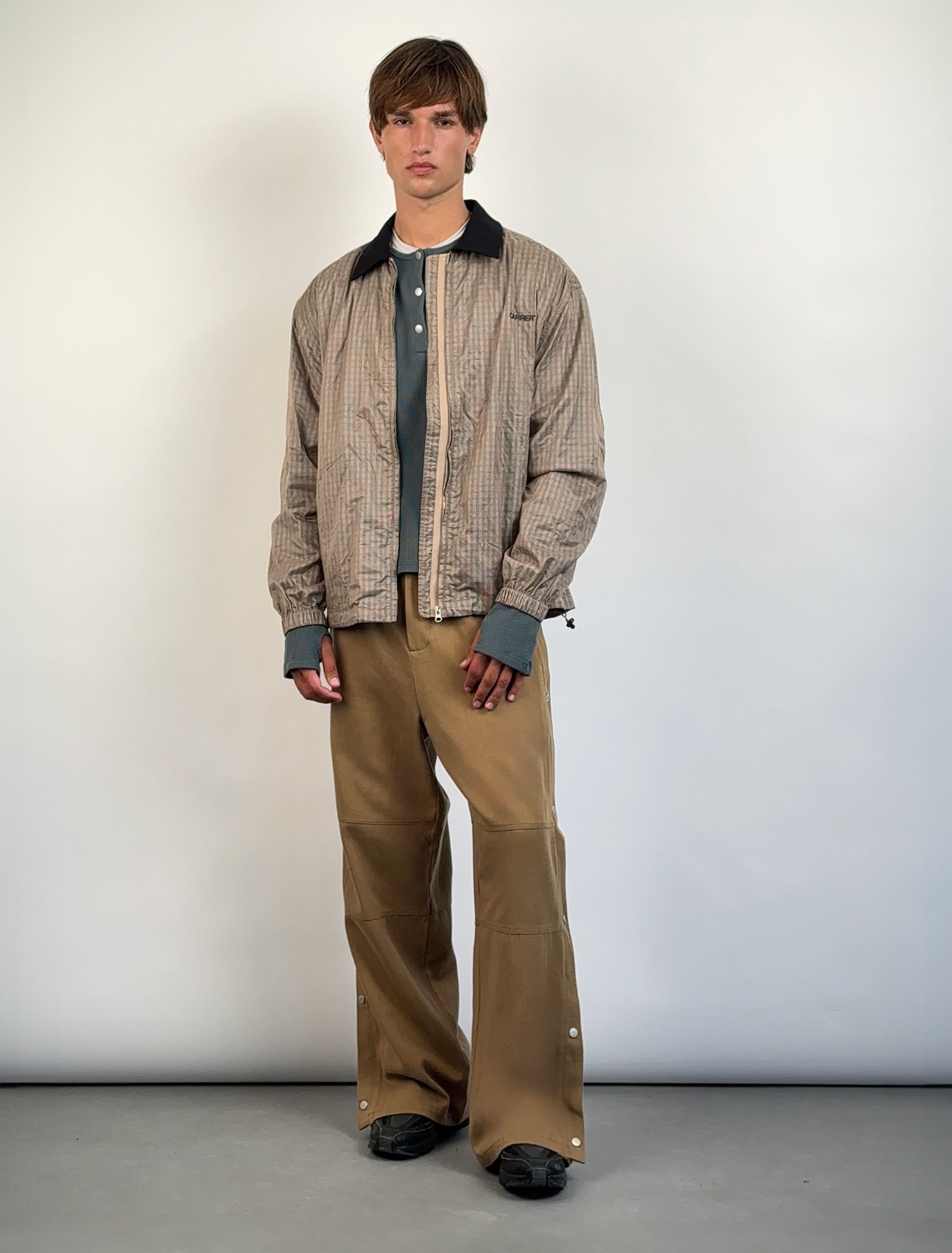 CARRER_BOETIE JACKET IN TRANSPARENT WITH BLACK CHECKS