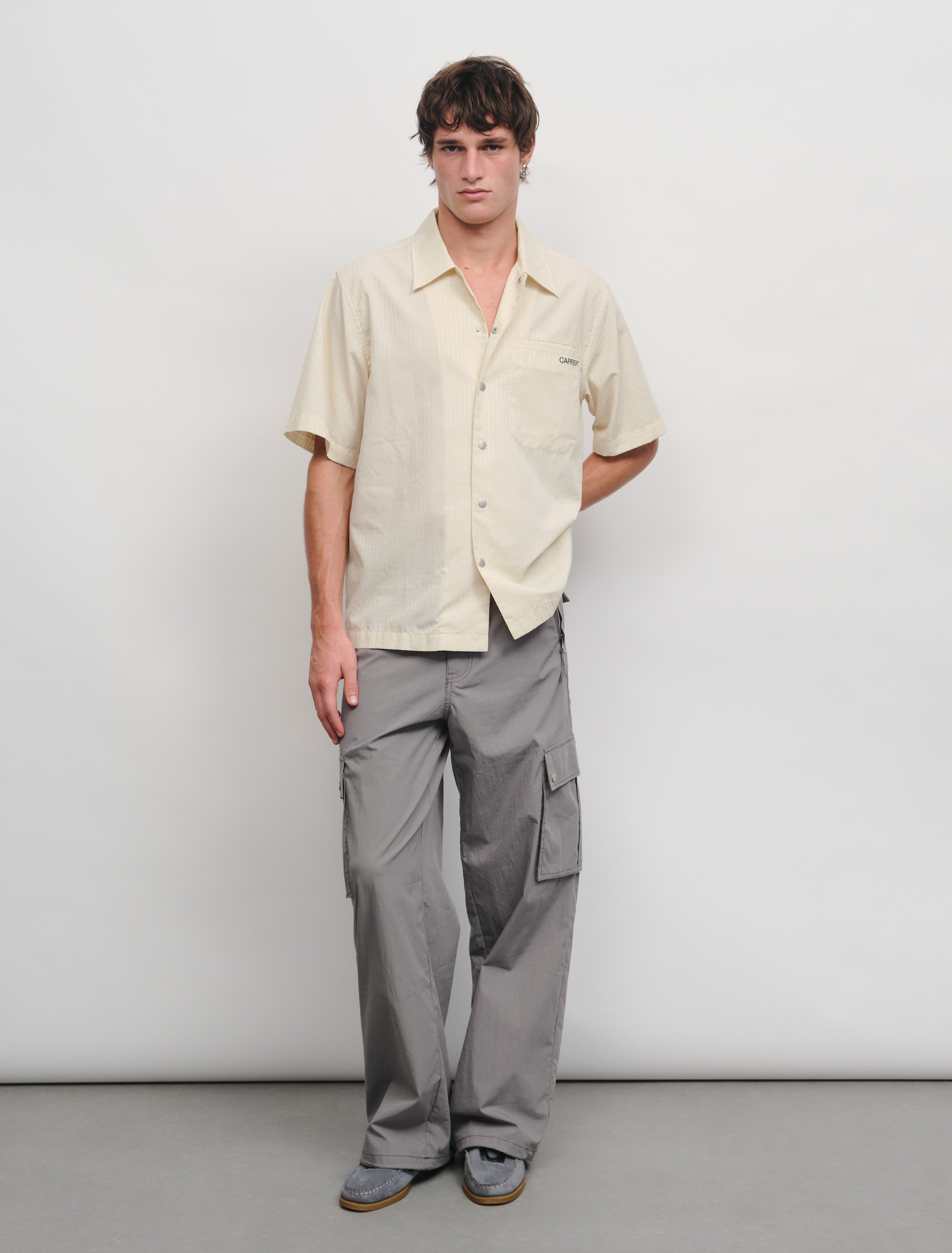 CARRER_BECK SHORT SLEEVE SHIRT IN ECRU CHECKS
