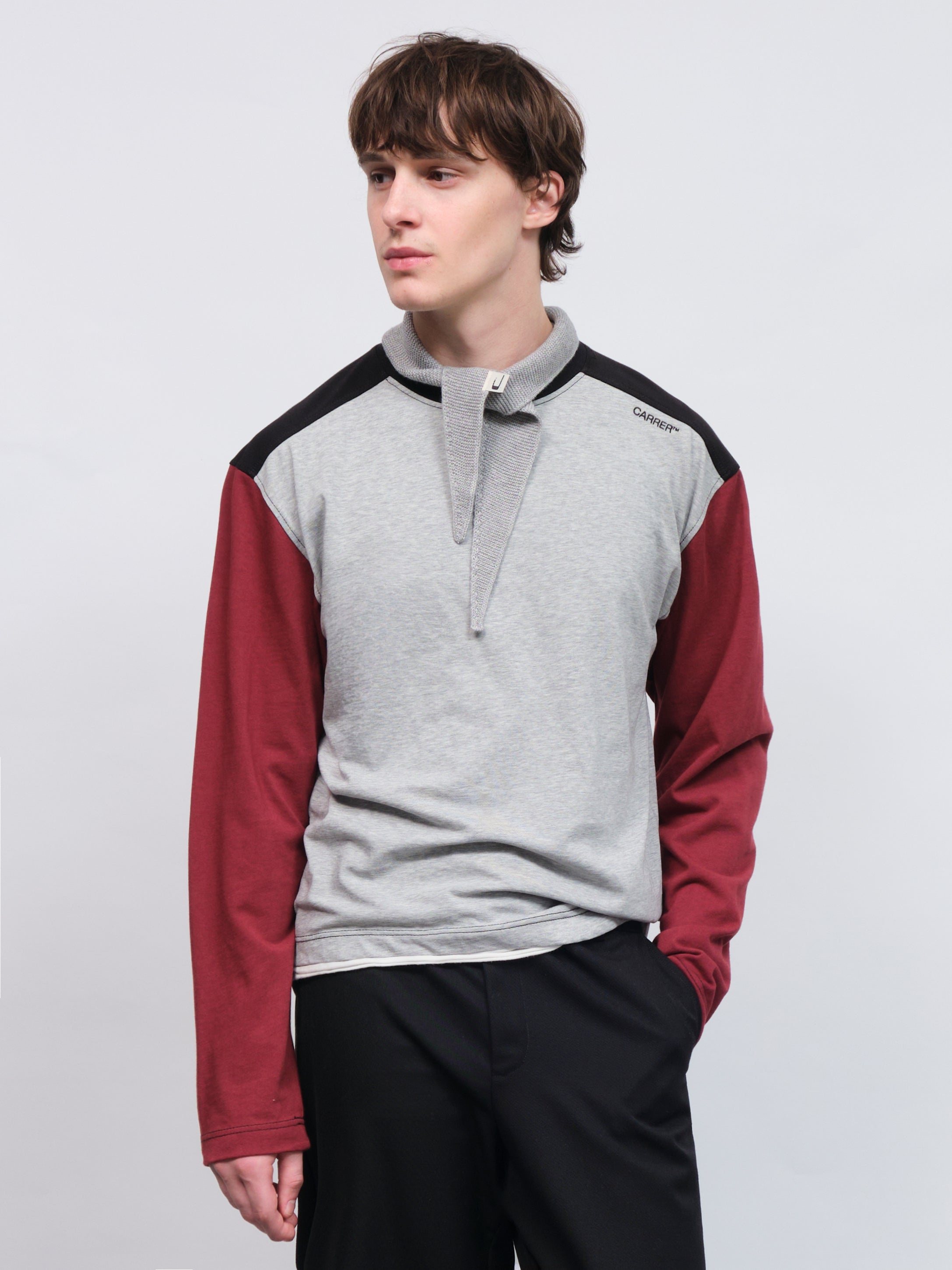 CARRER_DOCK BLOCKING LONG SLEEVE IN BURGUNDY
