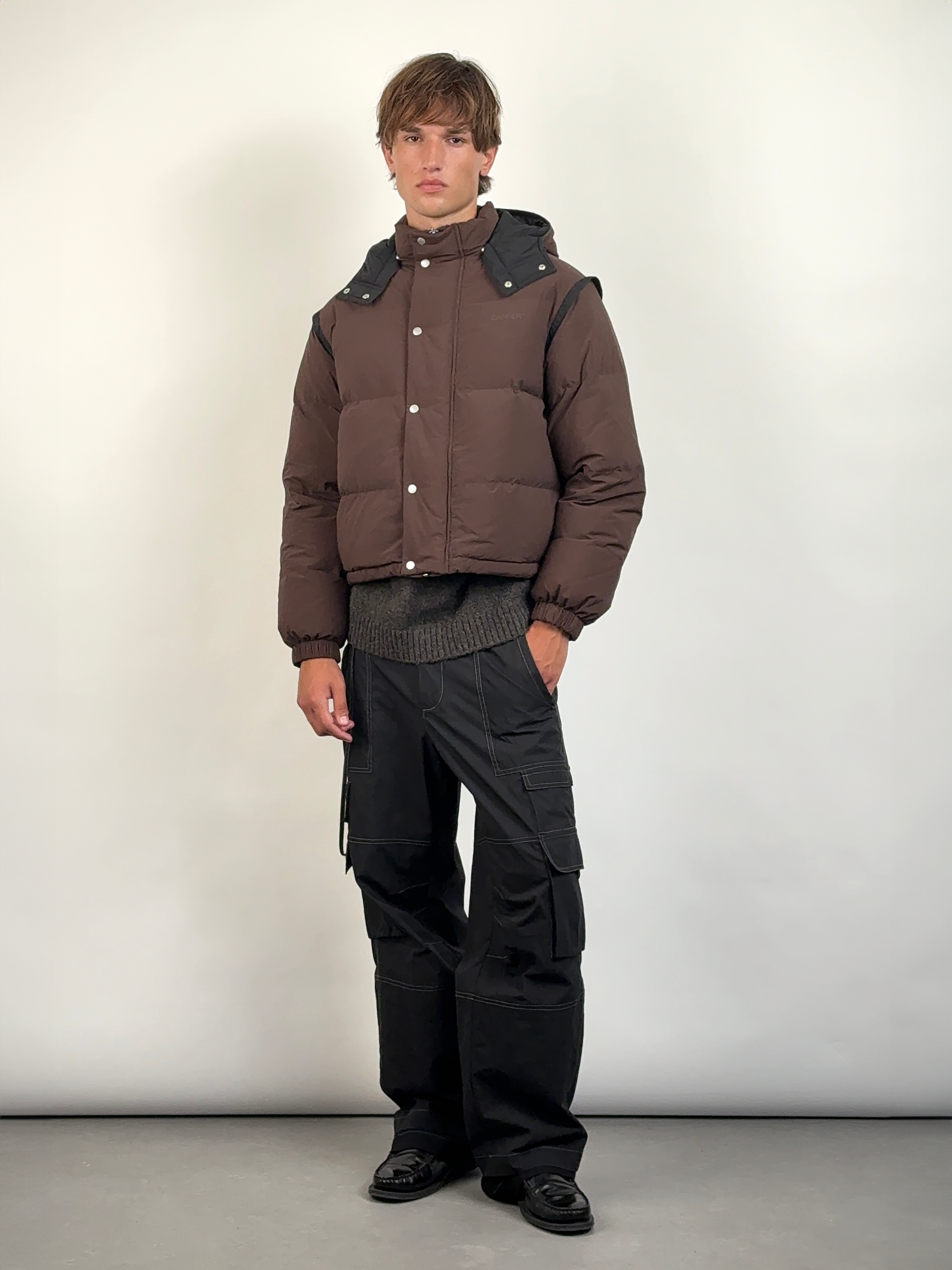 CARRER_CROSBY PUFFER JACKET IN BROWN