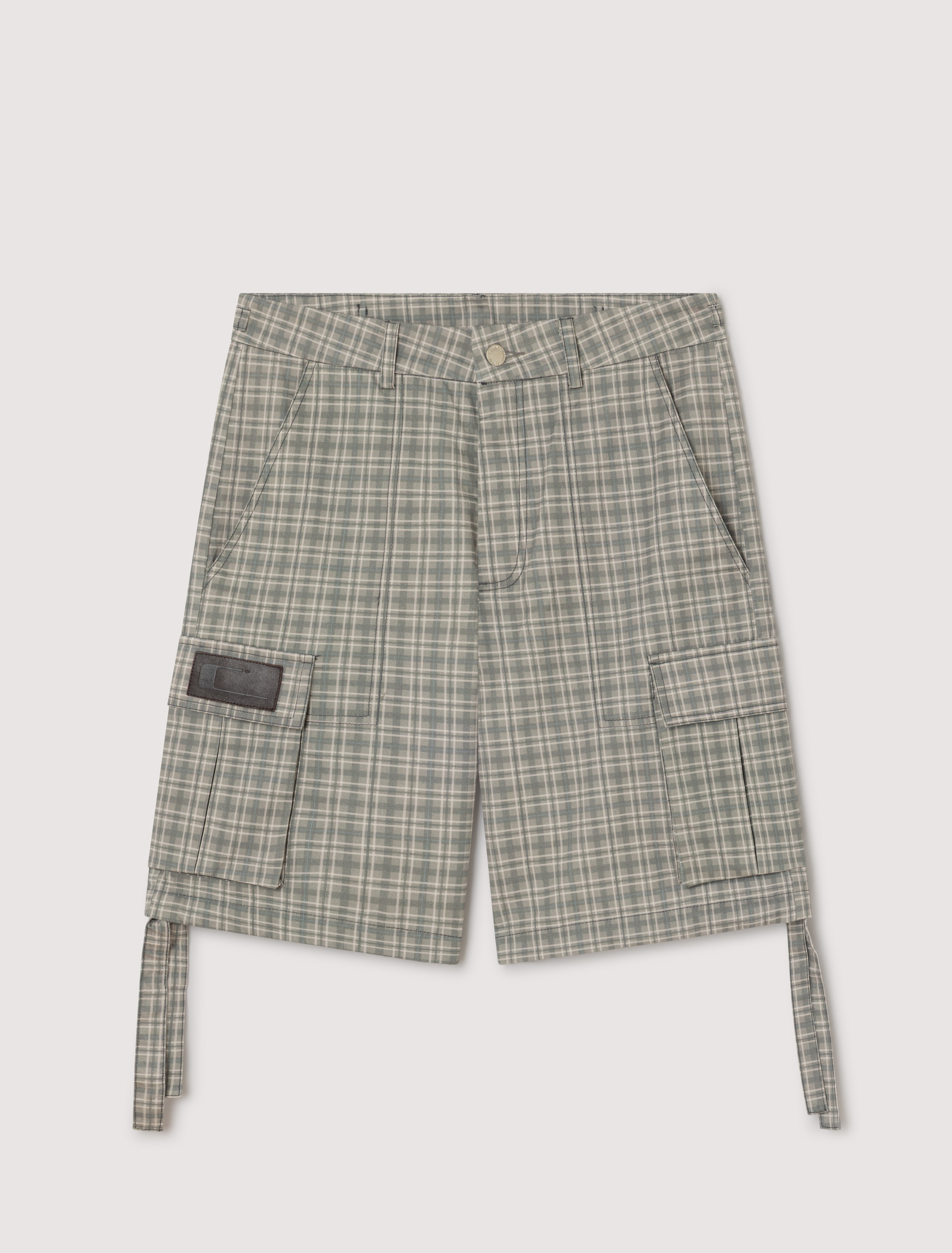 CARRER_COBALT CARGO SHORT IN CHECKS