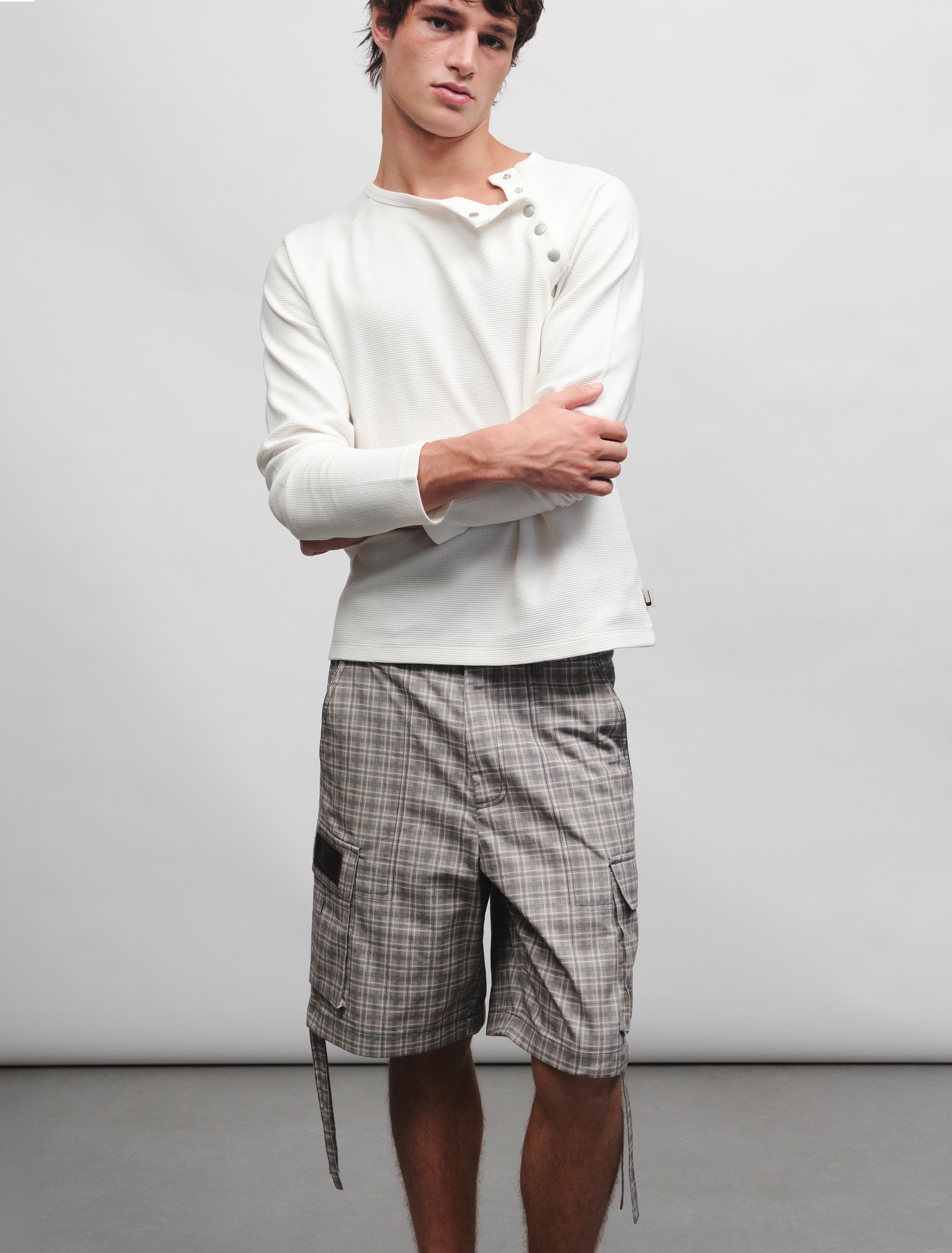 CARRER_COBALT CARGO SHORT IN CHECKS