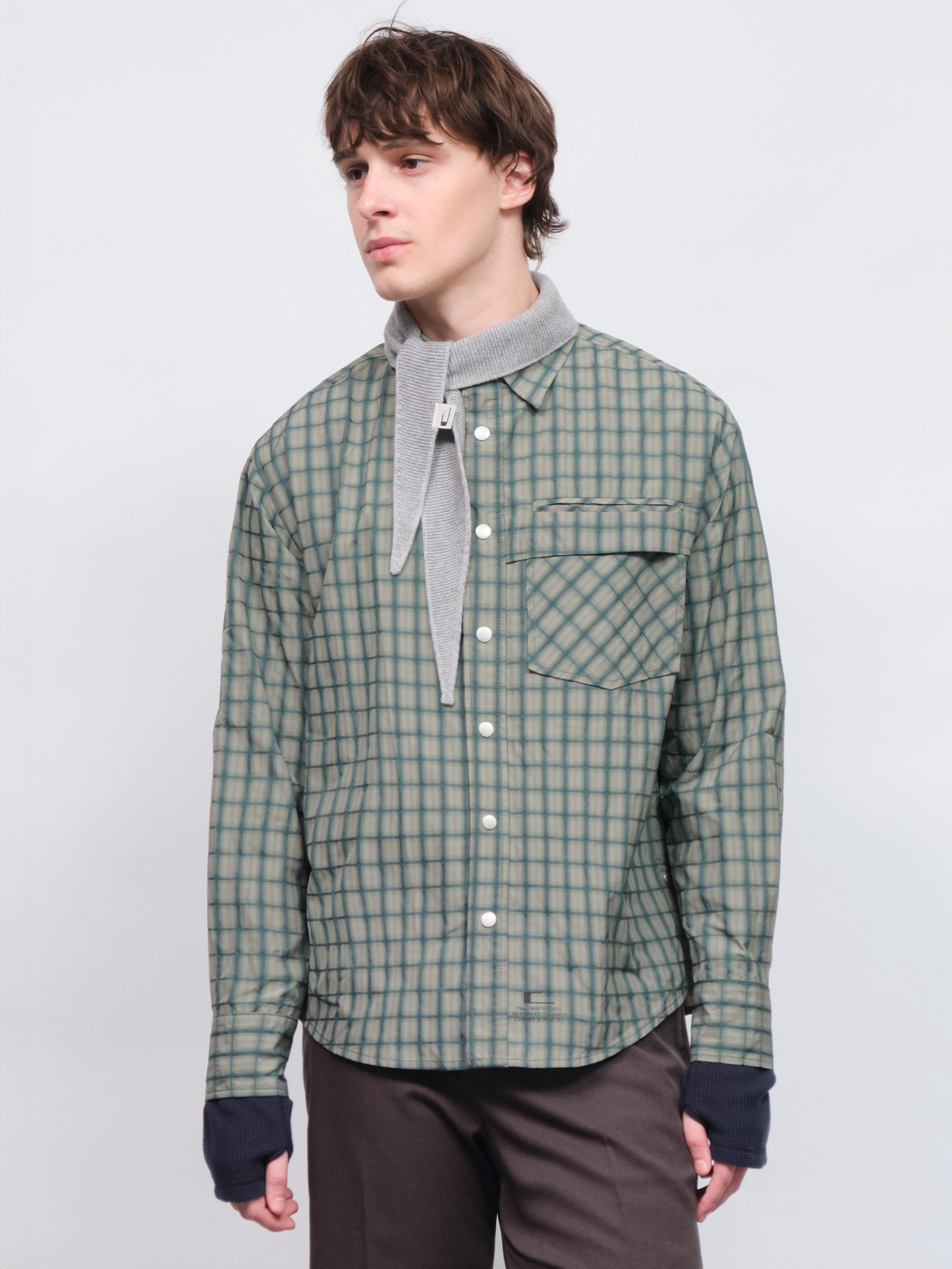 CARRER_BECK SNAP SHIRT IN GREEN