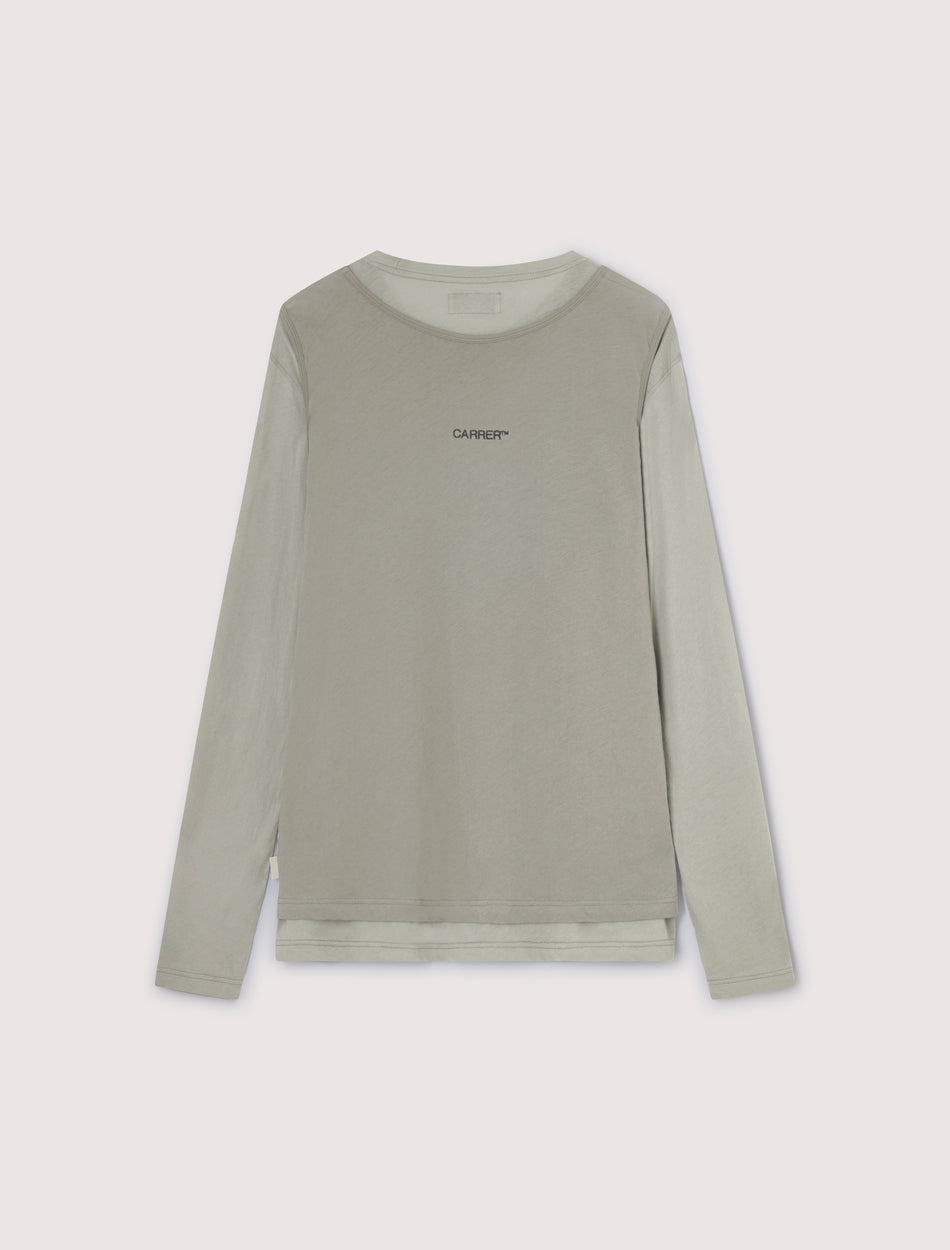 CARRER_DORIA DOUBLE LAYER T-SHIRT IN MINT GREY