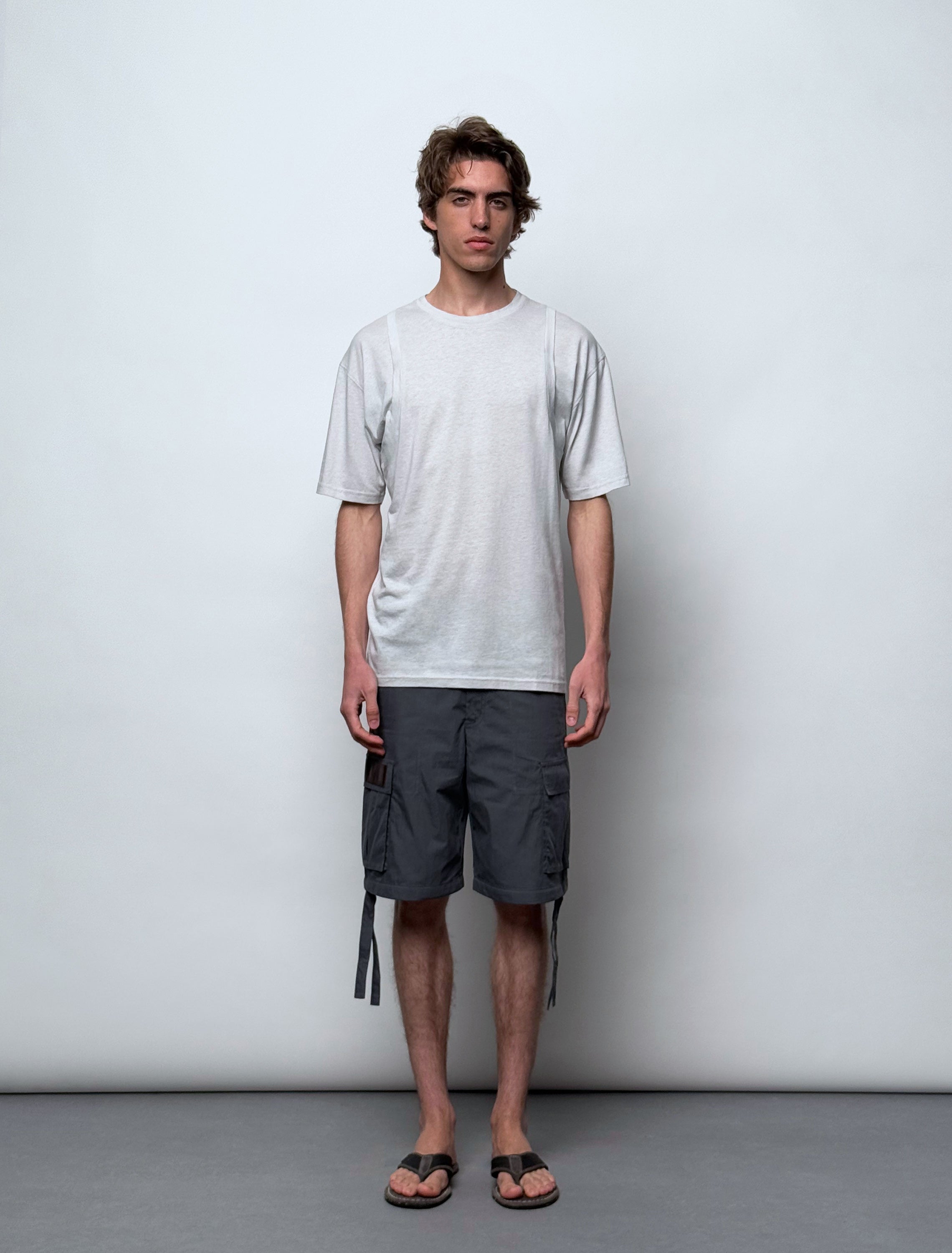 CARRER_ALBA LAYERED T-SHIRT IN ANTIQUE WHITE