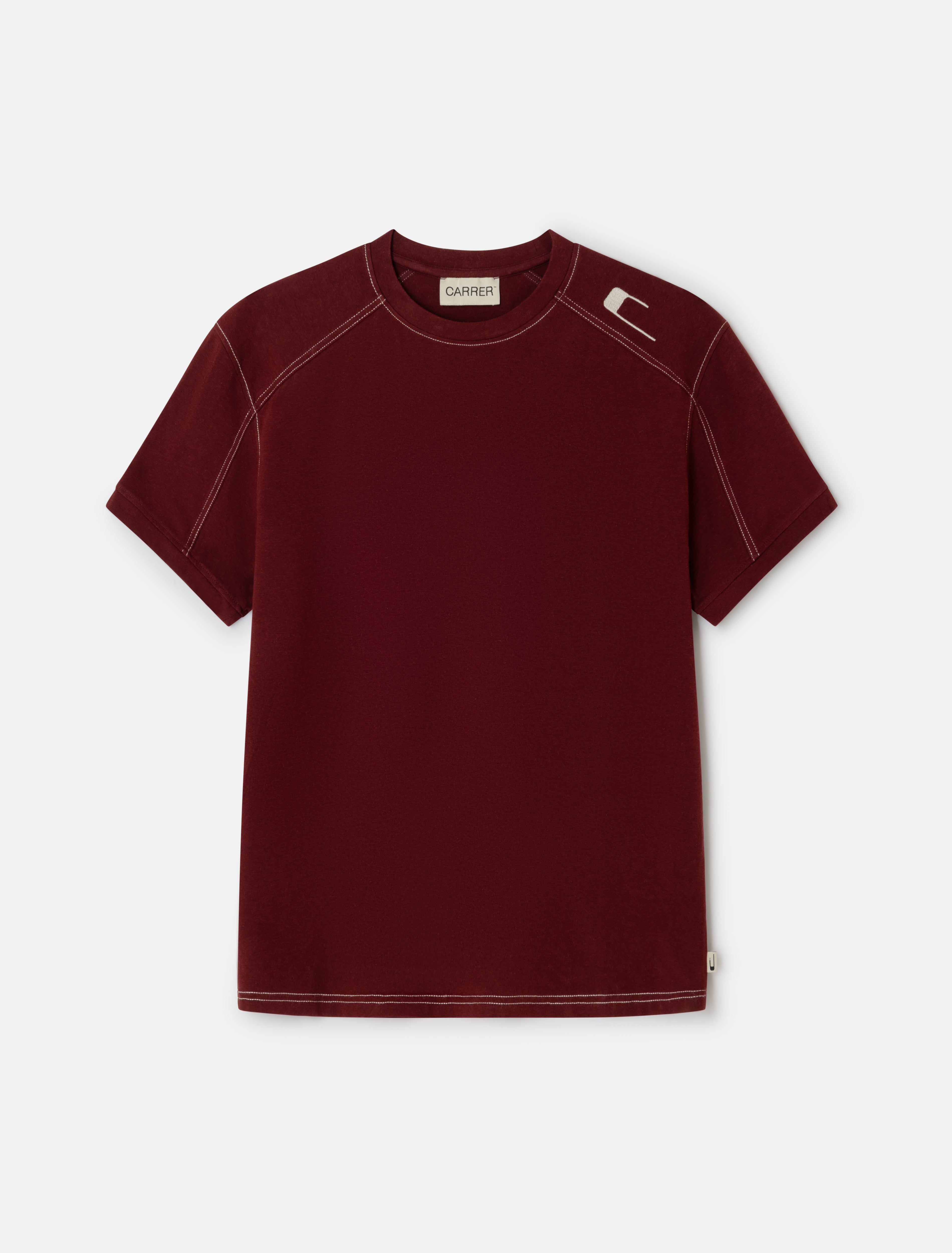 CARRER_HAYES TEE IN BURGUNDY