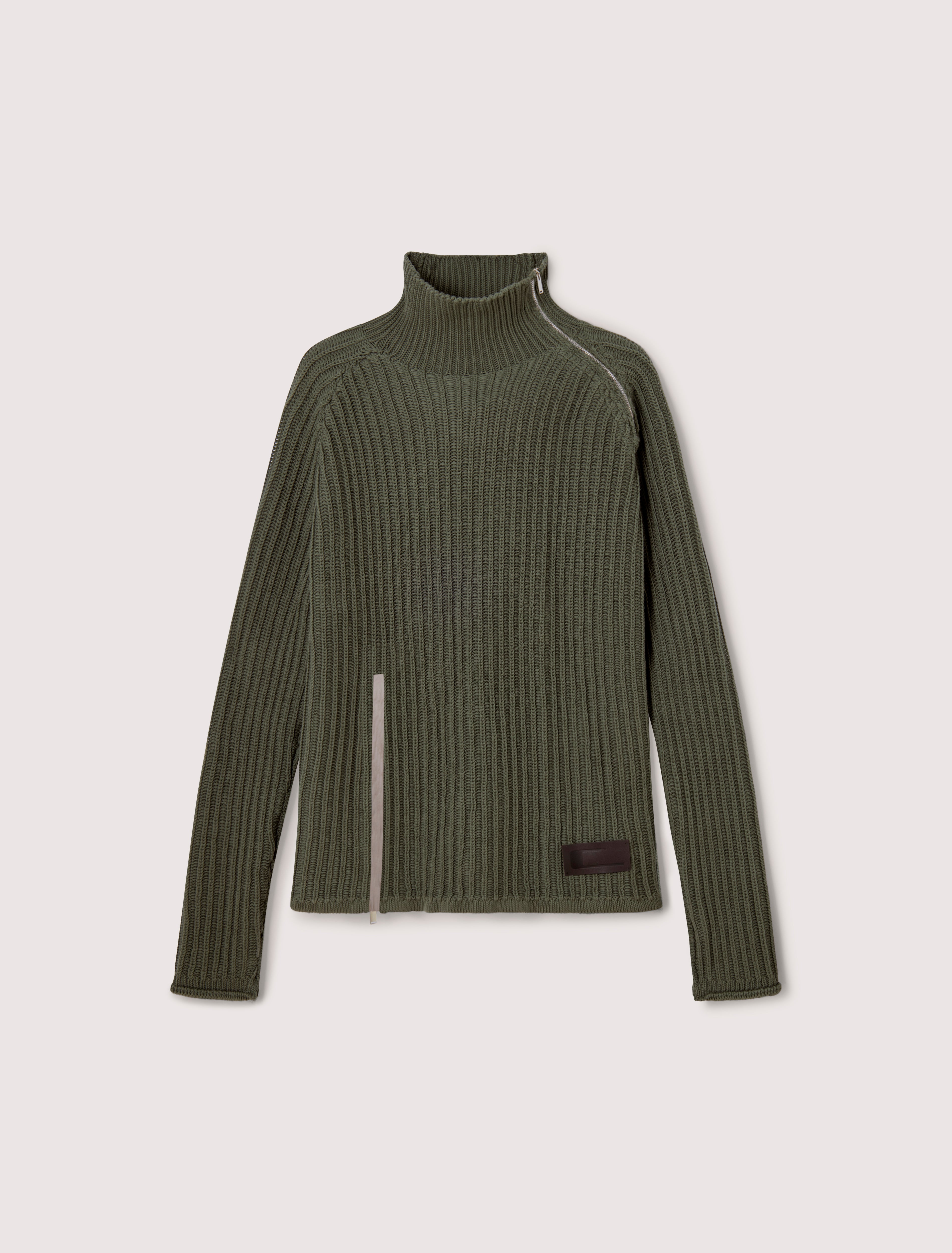 CARRER_REC KNITTED ZIP UP IN GREEN