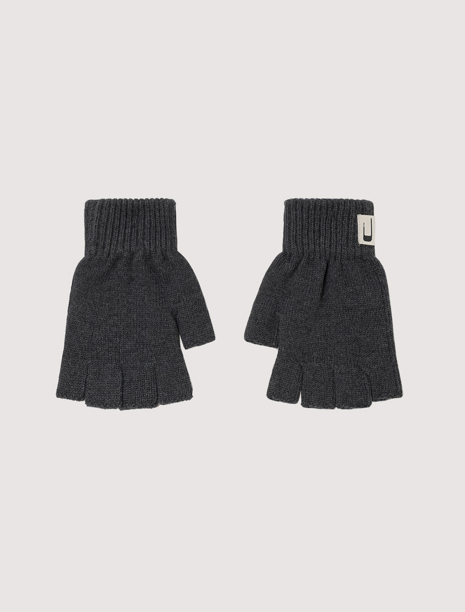 CARRER_NEUE KNIT MITTENS IN LIGHT GREY