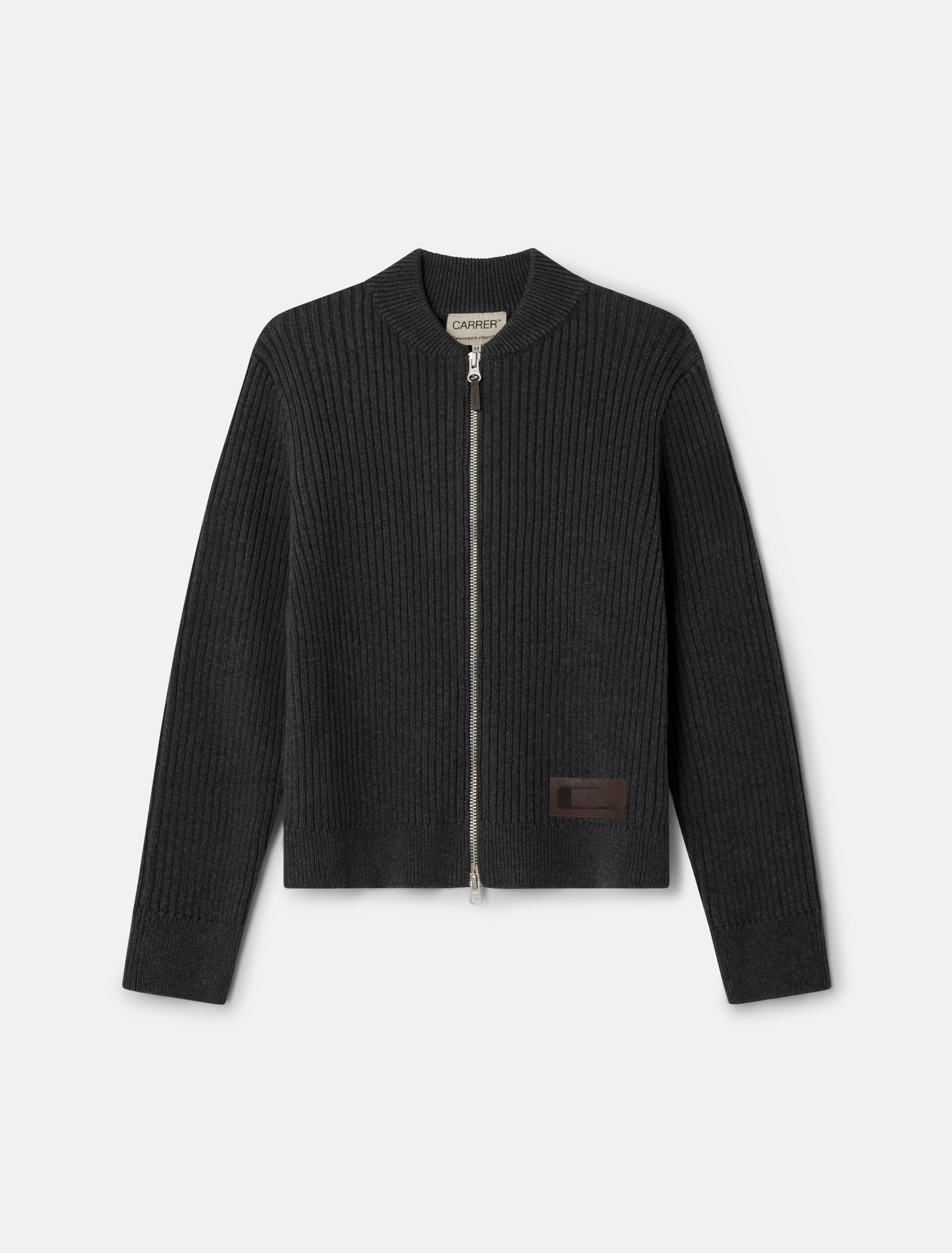 CARRER_ASH KNIT BOMBER IN GREY