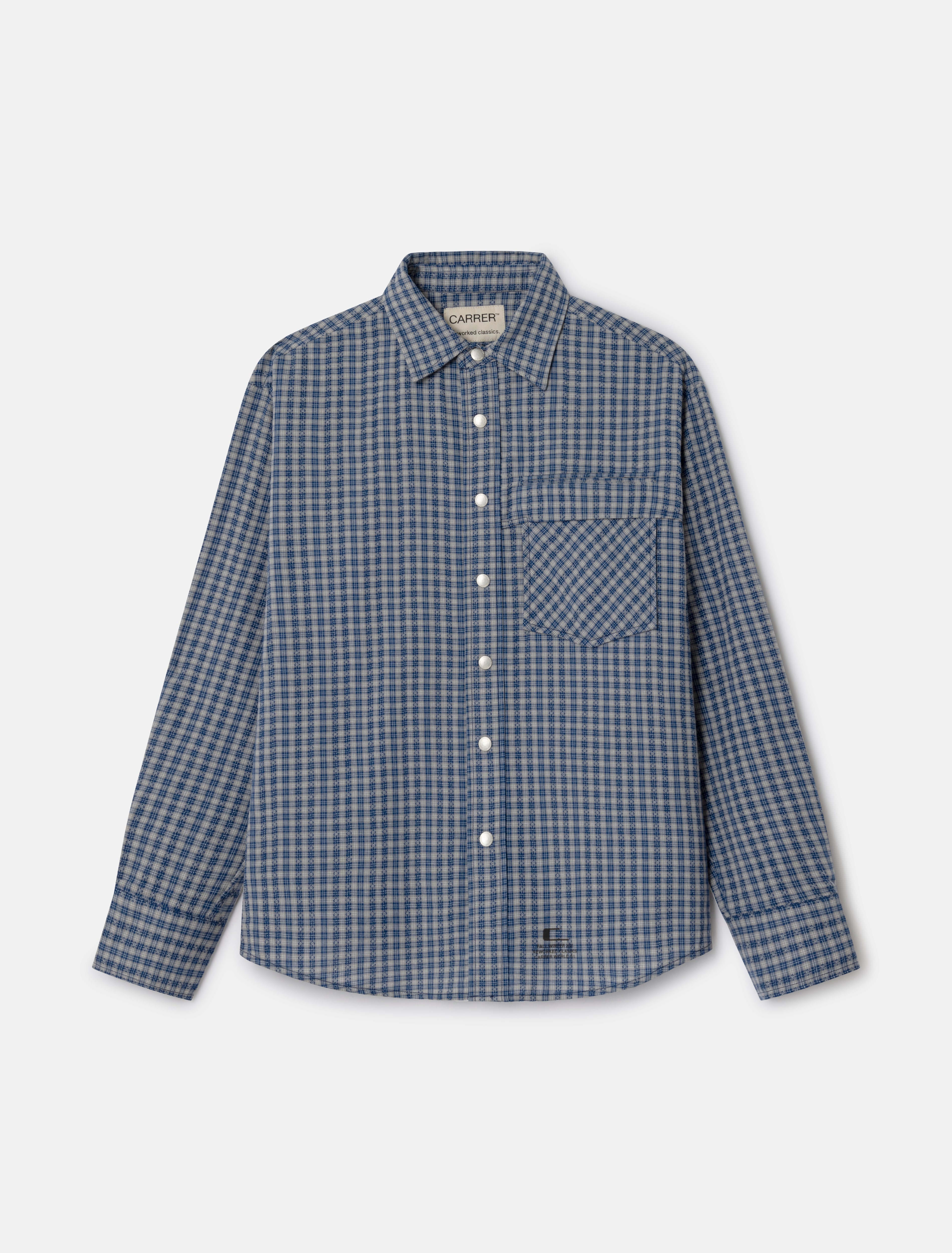 CARRER_BECK SNAP SHIRT IN BLUE CHECKS