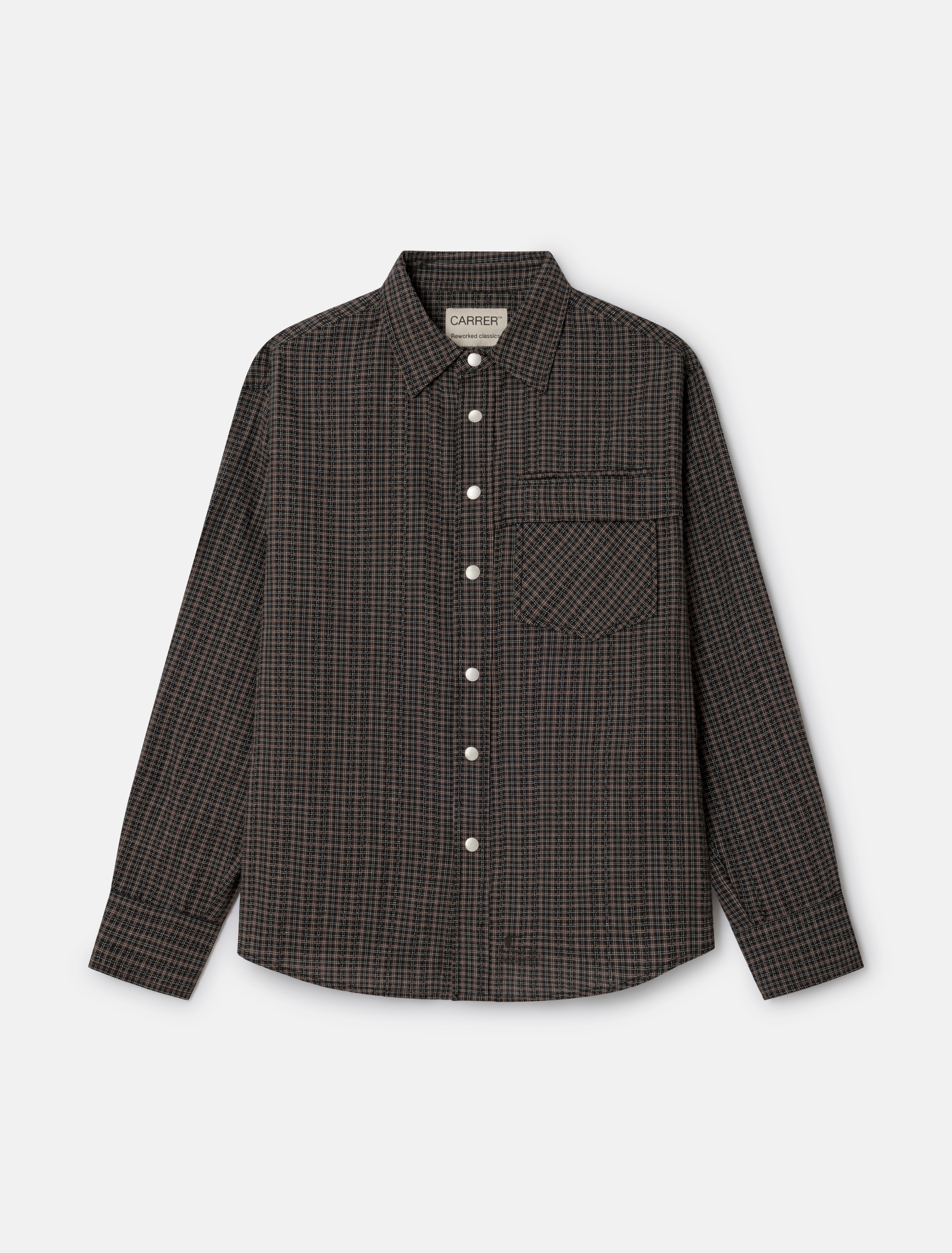 CARRER_BECK SNAP SHIRT IN BROWN CHECKS